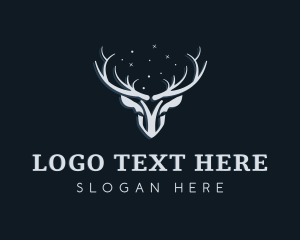 Antelope - Deer Horn Wildlife logo design