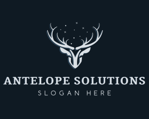 Antelope - Deer Horn Wildlife logo design