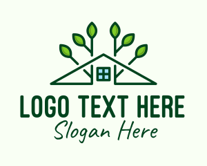 Roof - Green Housing Real Estate logo design