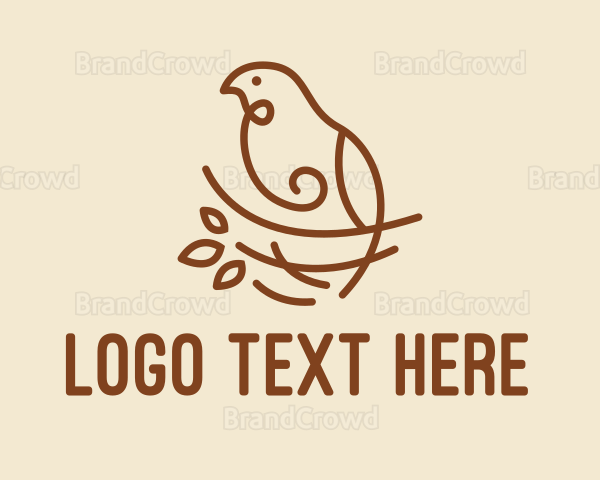 Bird Nest Scribble Logo
