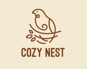 Nest - Bird Nest Scribble logo design