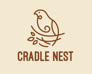 Bird Nest Scribble  logo design