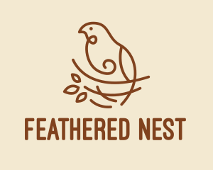 Bird Nest Scribble  logo design