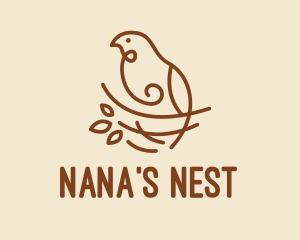 Bird Nest Scribble  logo design