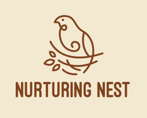 Bird Nest Scribble  logo design