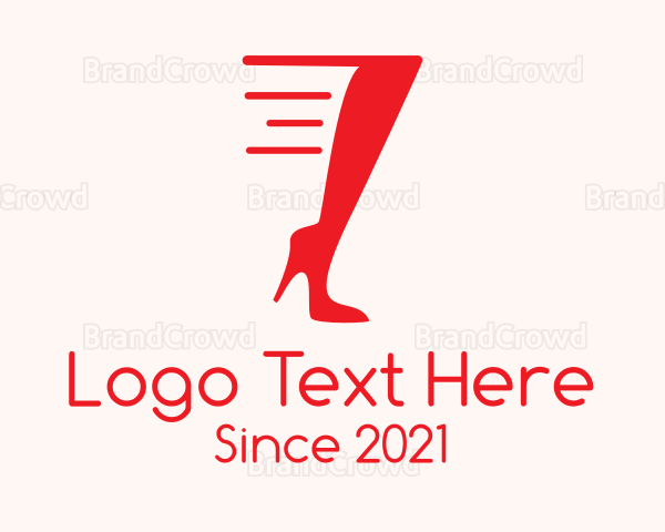 Fast Red High Heels Logo