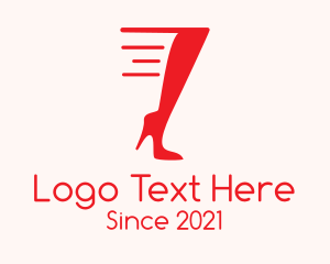 Footwear - Fast Red High Heels logo design