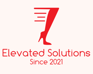 Fast Red High Heels logo design