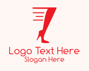 Fast Red High Heels Logo