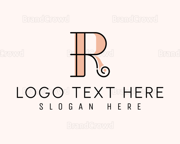 Elegant Swirl Typography Logo