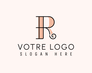 Elegant Swirl Typography Logo