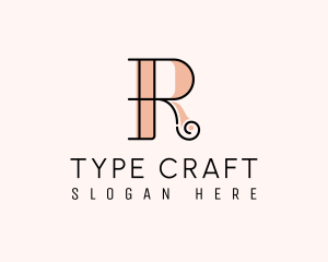 Typography - Elegant Swirl Typography logo design