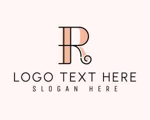 Elegant Swirl Typography Logo