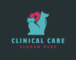 Cat Dog Animal Clinic logo design