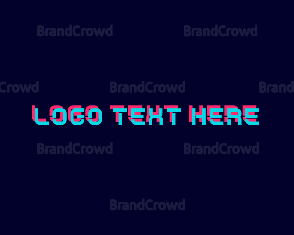 Creative Animation Glitch Wordmark Logo