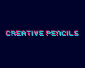 Creative Animation Glitch Wordmark logo design