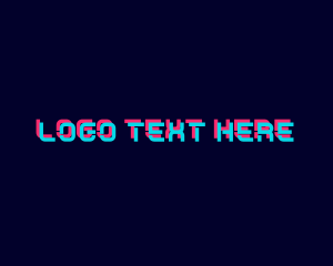 Computer Game - Creative Animation Glitch Wordmark logo design