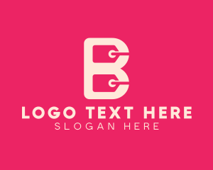 Shopping Bag - Shopping Tag Letter B logo design