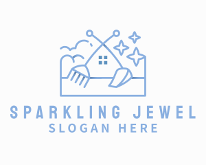 Sparkle Home Cleaning  logo design