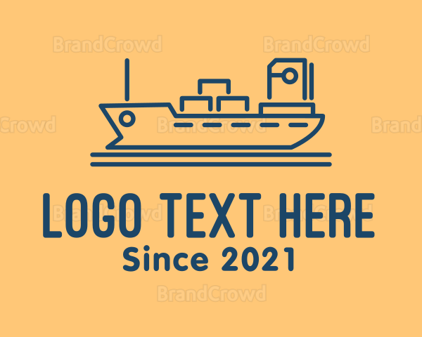 Cargo Ship Tanker Logo