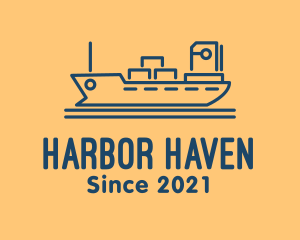 Harbor - Cargo Ship Tanker logo design