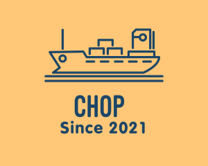 Port - Cargo Ship Tanker logo design