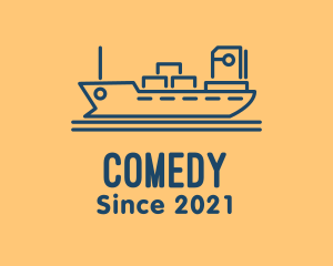 Sail Boat - Cargo Ship Tanker logo design