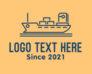 Destroyer - Cargo Ship Tanker logo design