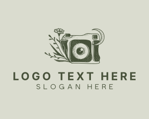 Vlogger - Photo Studio Camera Floral logo design