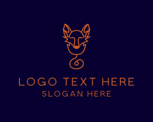 Orange Fox Stethoscope logo design