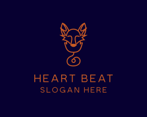 Stethoscope - Orange Fox Stethoscope logo design