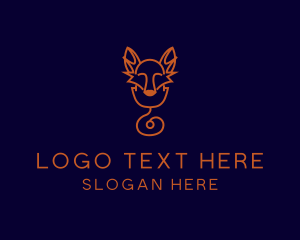 Medical - Orange Fox Stethoscope logo design