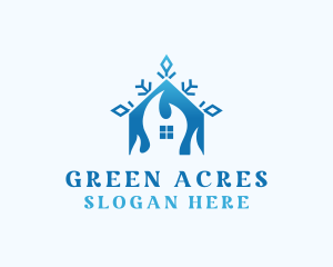 Snowflake - Cool Home Airconditioning logo design