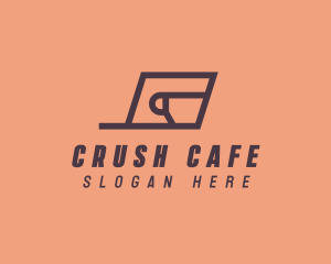 Laptop Coffee Cafe logo design