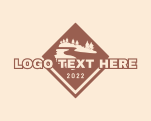 Lake - Brown Forest Adventure logo design