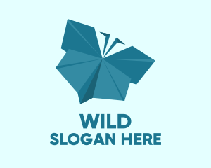 Origami Butterfly Art Logo