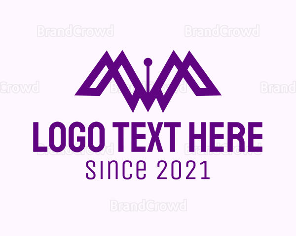 Purple Pen Letter WM Logo