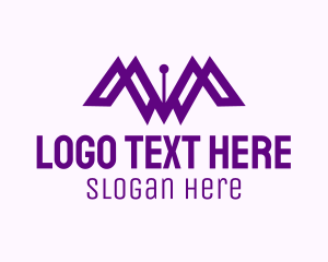 Purple Pen Letter WM Logo
