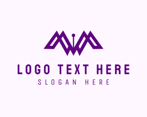 Letter Wm - Author Pen Letter M logo design