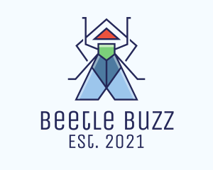 Beetle - Geometric Fly Insect logo design