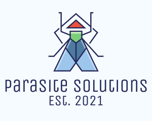 Parasite - Geometric Fly Insect logo design