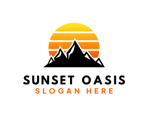 Sunset Mountain Trekking logo design