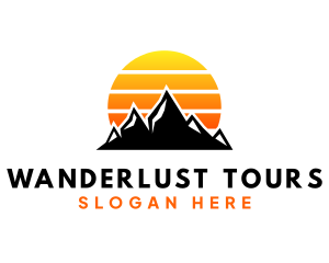 Sunset Mountain Trekking logo design