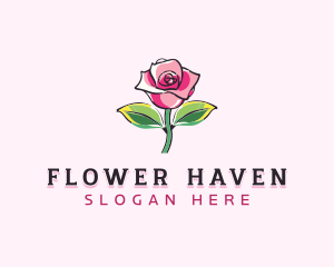 Rose Flower Boutique logo design