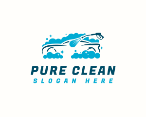 Clean Car Pressure Washer logo design