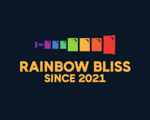 Rainbow Colors Telescope logo design