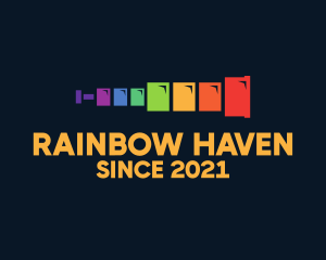 Rainbow Colors Telescope logo design