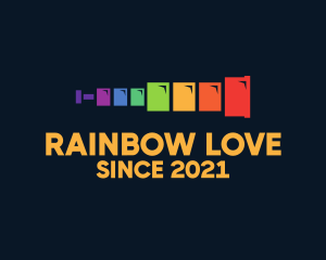 Rainbow Colors Telescope logo design