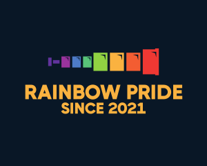 Gay - Rainbow Colors Telescope logo design