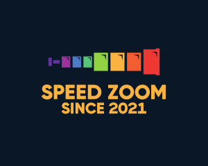 Zoom - Rainbow Colors Telescope logo design